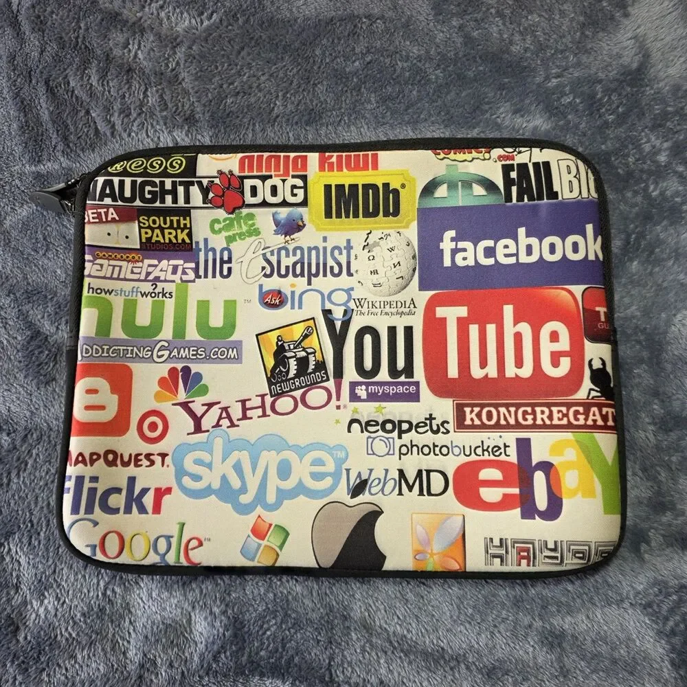 Neoprene Tablet / iPad Case w/ Y2K Advertising - Rare!